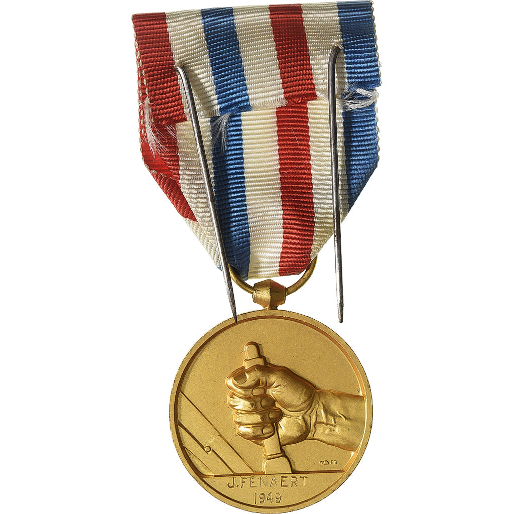 France, Médaille des cheminots, Medal, 1949, Uncirculated, Favre-Bertin, Gilt