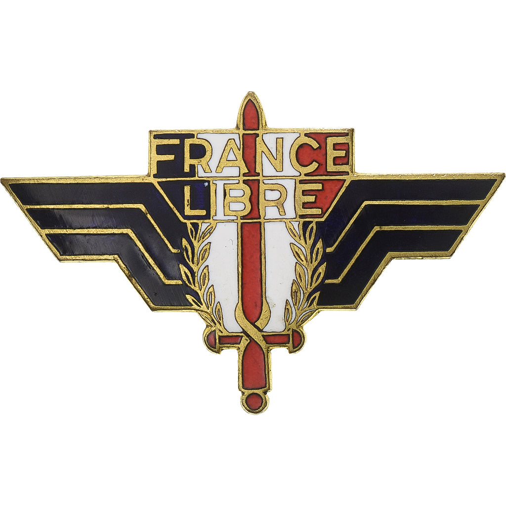 Francia, France Libre, WAR, Broche, Ottima qualità, Métal, 47 X 30