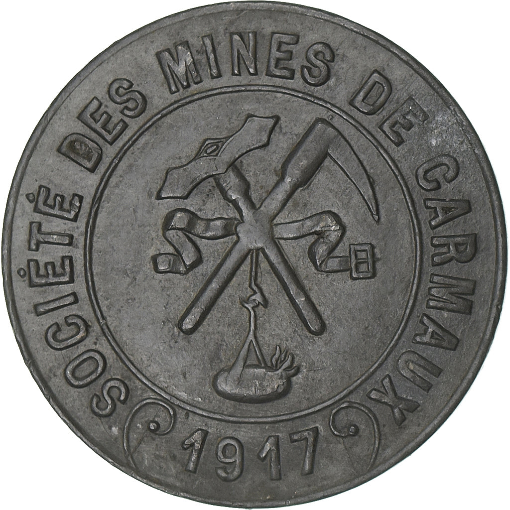 Francia, Mines de Carmaux, 5 Centimes, 1917, EBC, Cinc, Elie:10.3