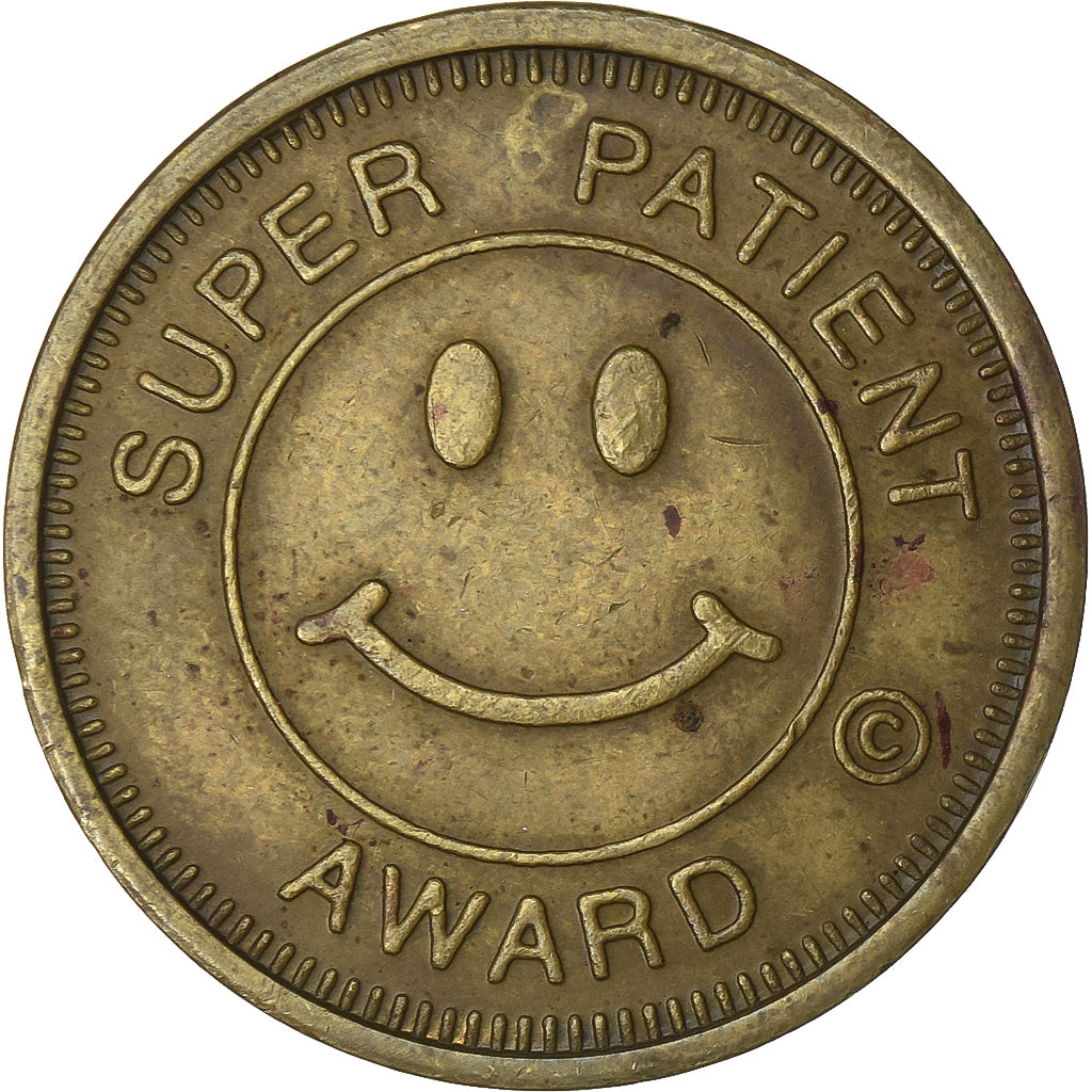 United States, Token, Super Patient Award, Brass, EF(40-45)