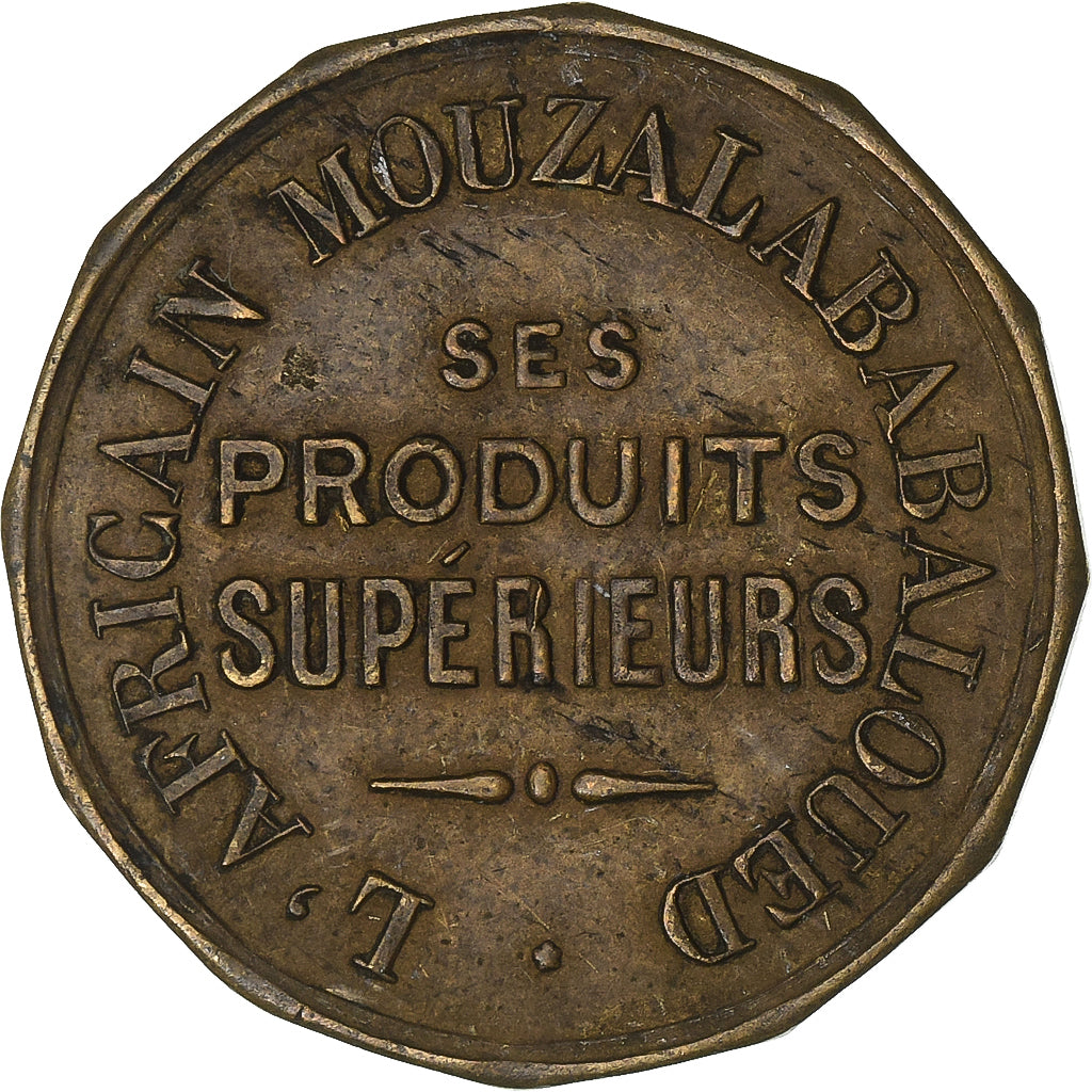 Algeria, Token, L'africain Mouzalababaloued, Jeton Publicitaire, Brass