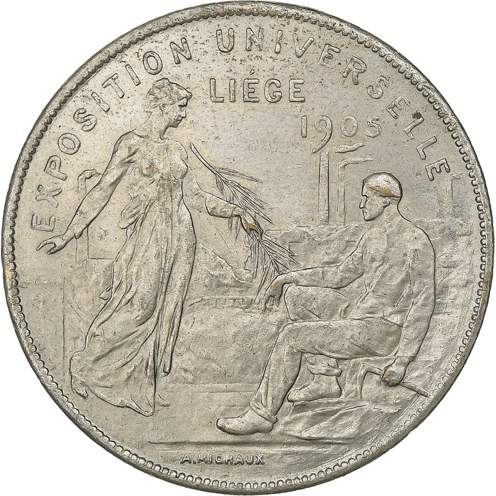 Belgia, medal, Exposition Universelle de Liège, 1905, Miedź-Nikiel, Michaux