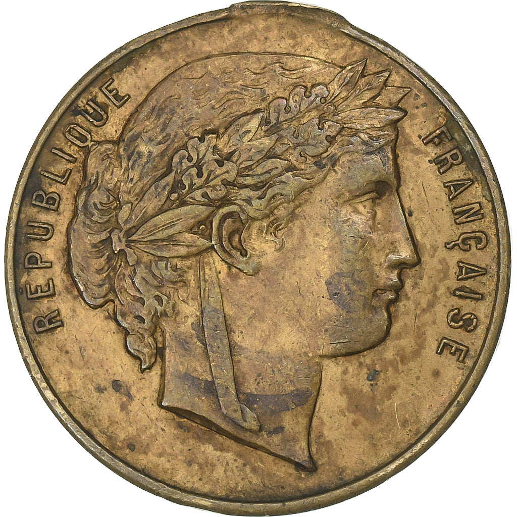 Francja, medal, Première Fête Nationale à l'Exposition, 1878, Mosiądz