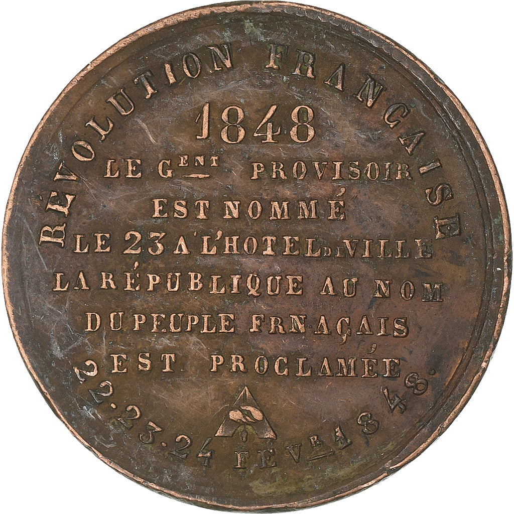 France, Medal, Insurection de Juin, 1848, Copper, VF(20-25)