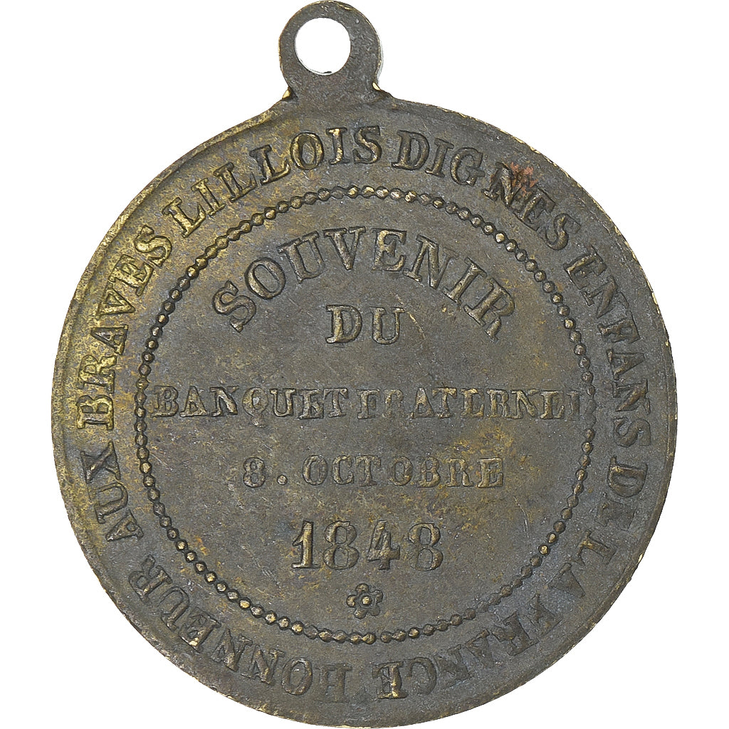 Frankreich, Medaille, 55ème Anniversaire du Siège de Lille, Banquet Fraternel