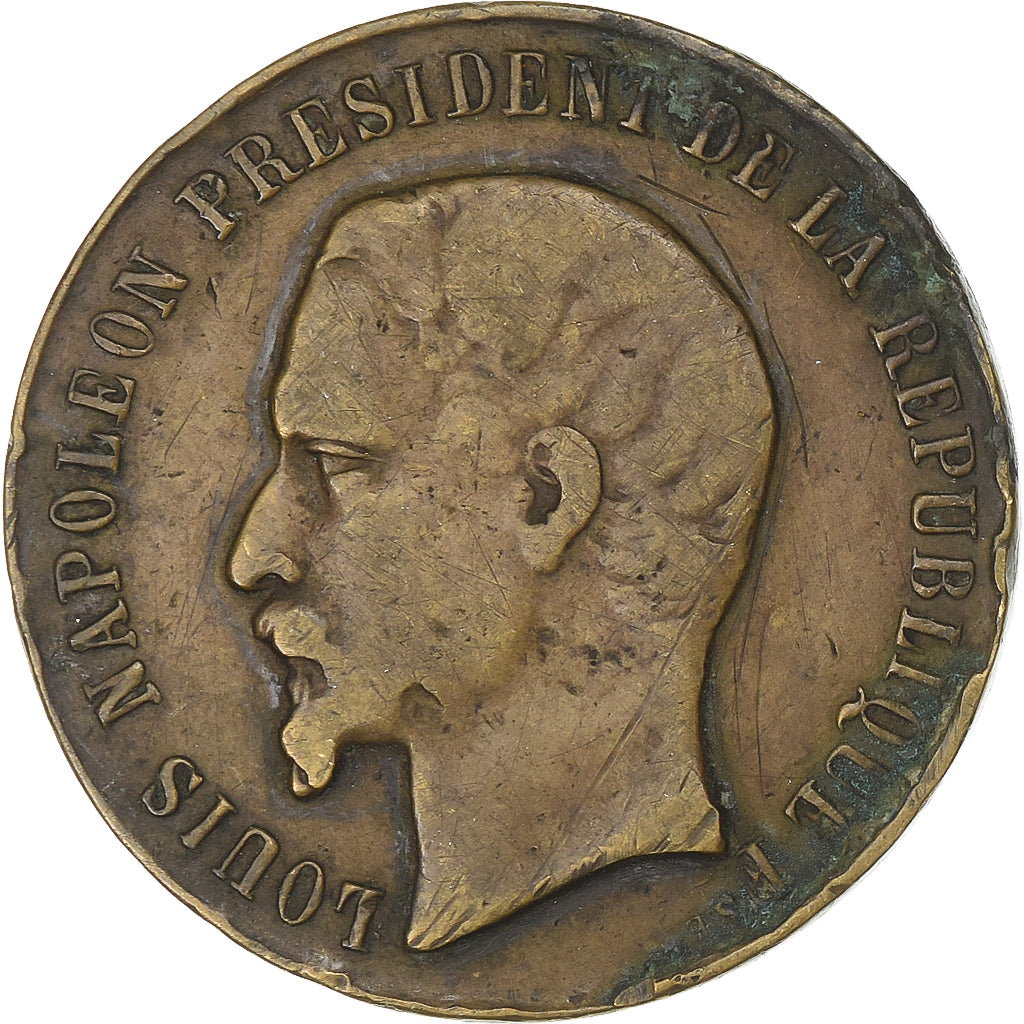 France, Jeton, Napoléon Ier & Napoléon III, Laiton, TB