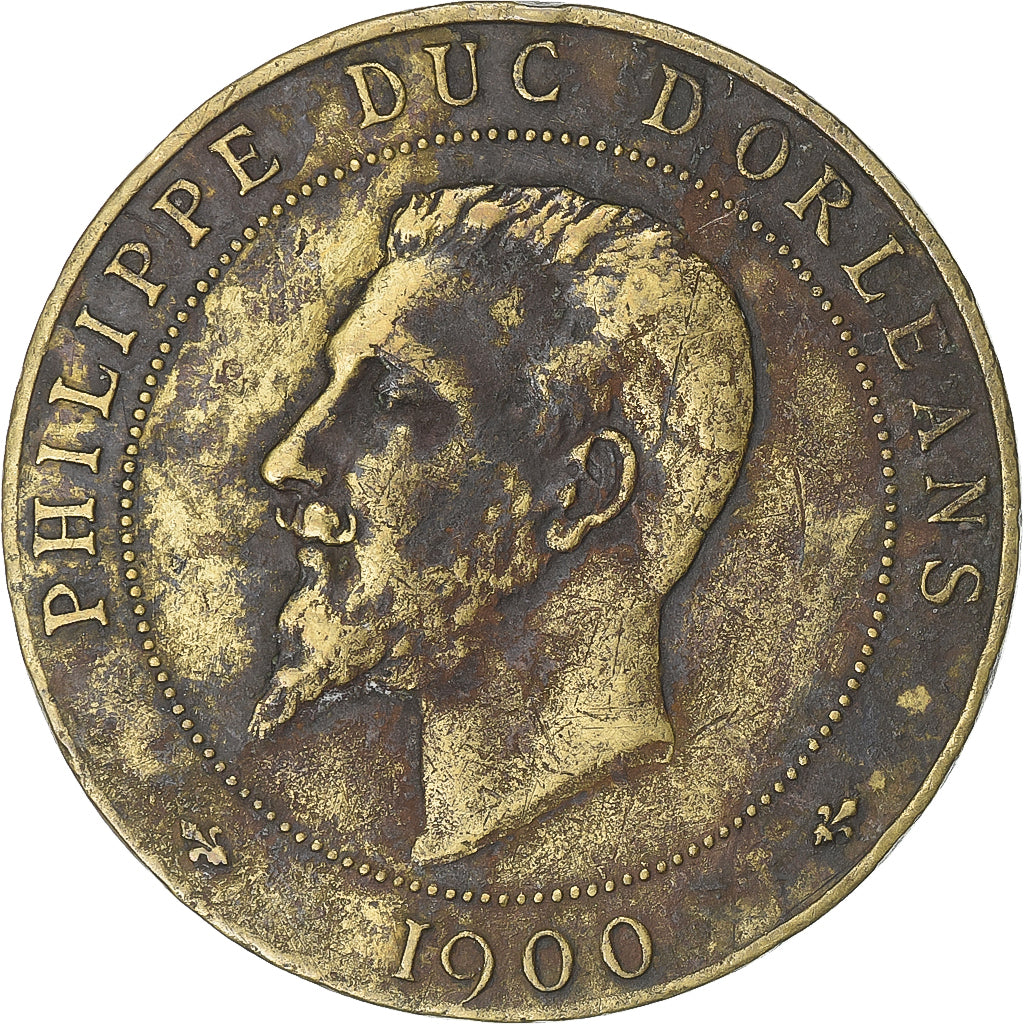 Frankreich, betaalpenning, Philippe duc d’Orléans, 1900, Messing, S+