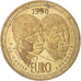 Francia, medaglia, 10 Euro, De Gaulle-Adenauer, 1998, Rame dorato, Jimenez, BB+