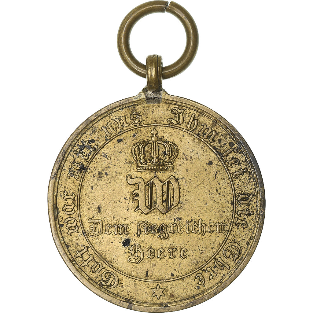 Germany, Medal, Guillaume Ier, Commémorative, 1870-1871, Brass, EF(40-45)