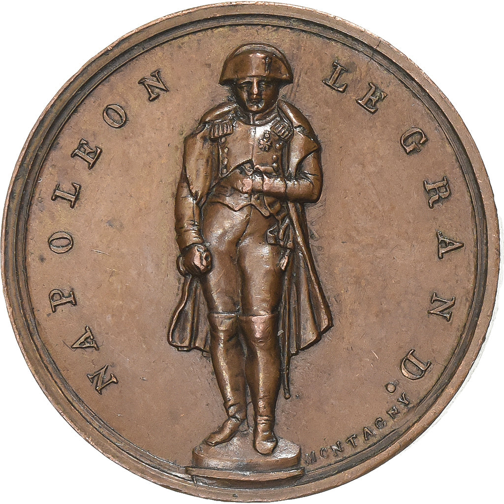 France, Medal, Restauration de la statue de Napoléon par Louis-Philippe, 1833