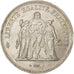 França, 50 Francs, Hercule, 1974, Emissão híbrida, Prata, AU(50-53)