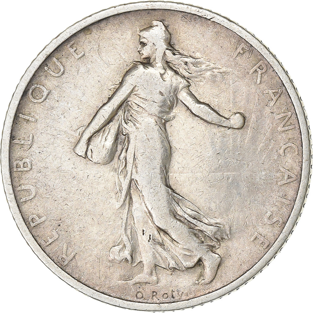 Moneta, Francia, Semeuse, Franc, 1905, Paris, MB+, Argento, KM:844.1