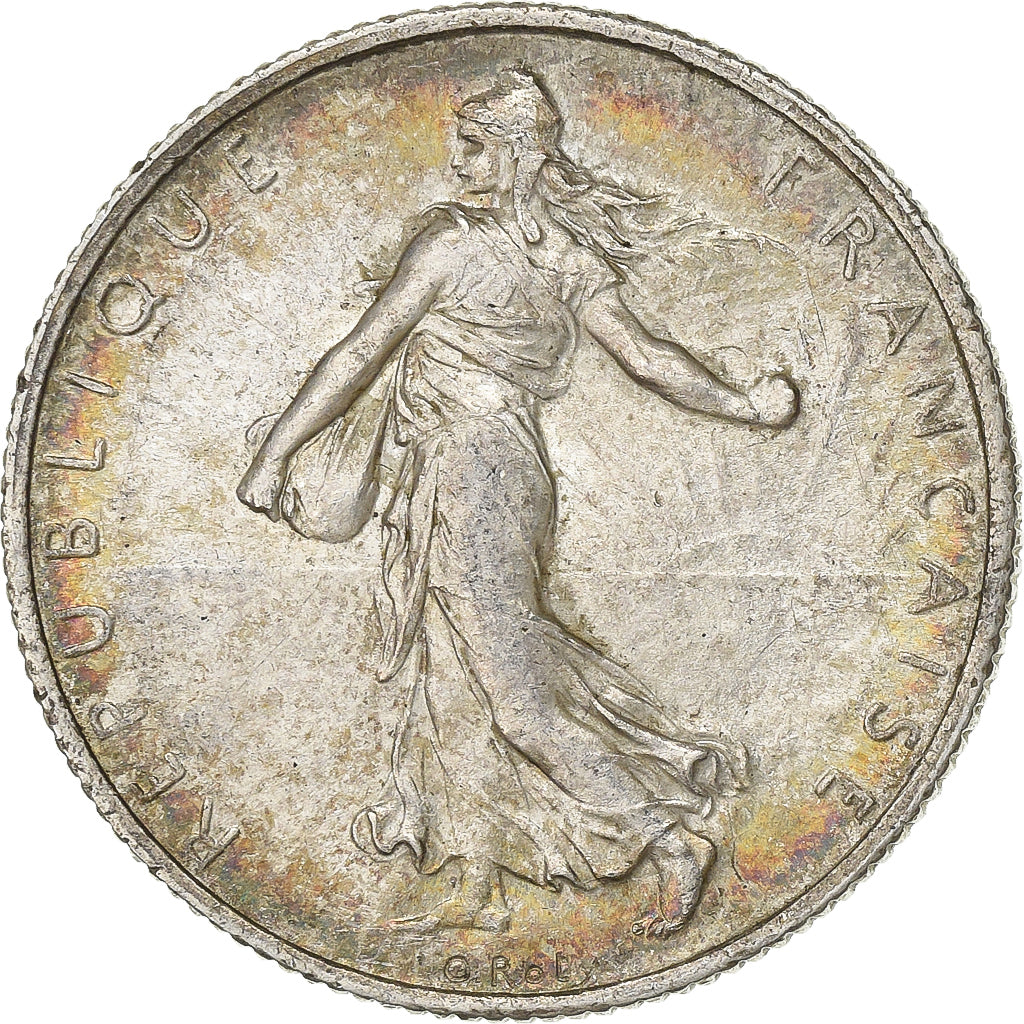 Coin, France, Semeuse, 2 Francs, 1918, Paris, AU(50-53), Silver, KM:845.1