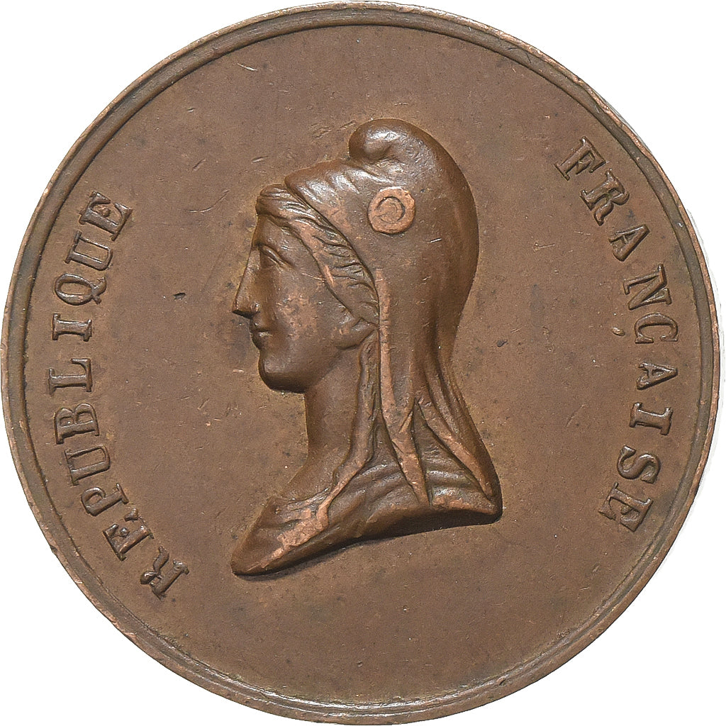 Francia, medalla, Fête du Champs de Mars, 1848, Cobre, MBC