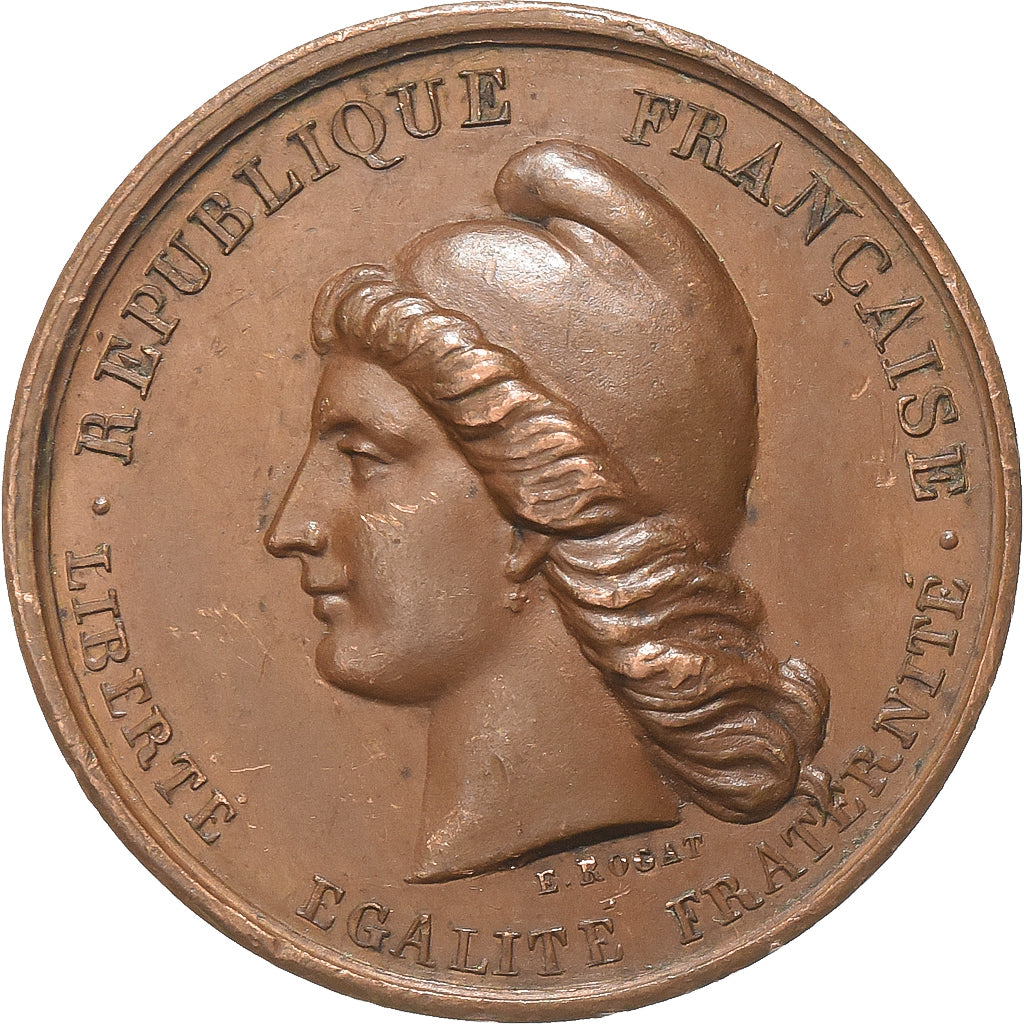 France, Medal, Distribution des Drapeaux, 20 avril, 1848, Copper, Rogat