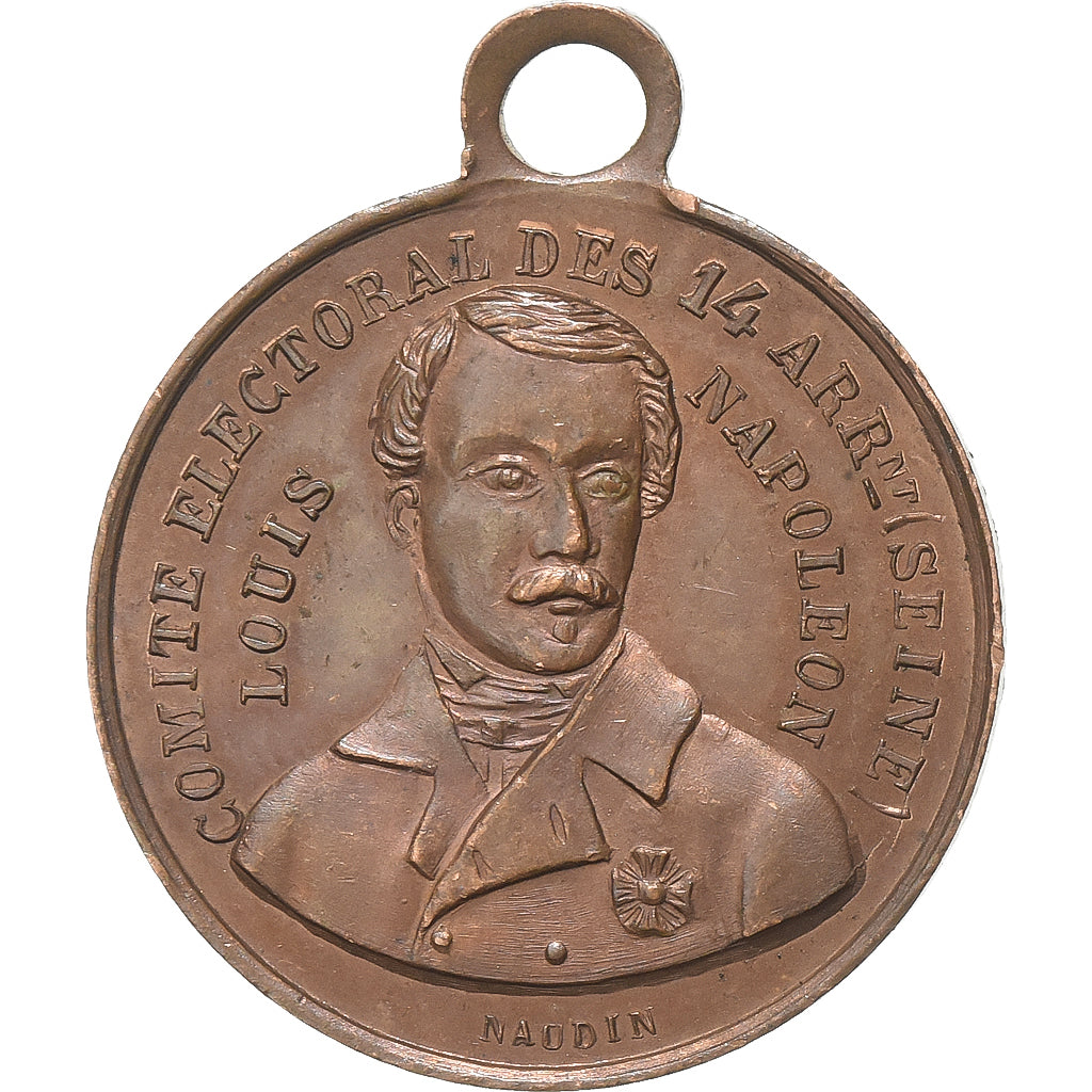 Frankreich, Medaille, Banquet Bonapartiste, 12ème Arrondissement, 1849, Kupfer