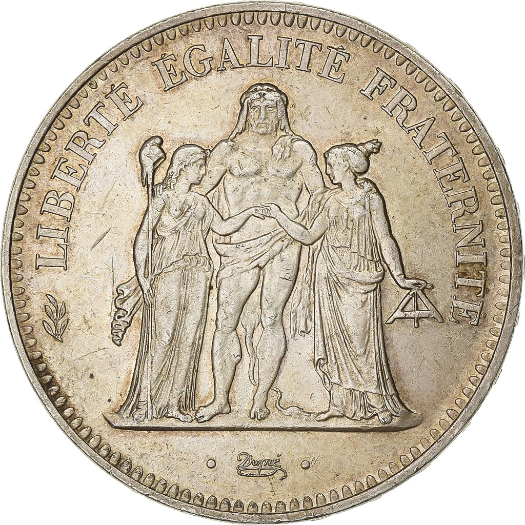 Frankrijk, 50 Francs, Hercule, 1974, Hybrid issue, Zilver, ZF+, Gadoury:882a