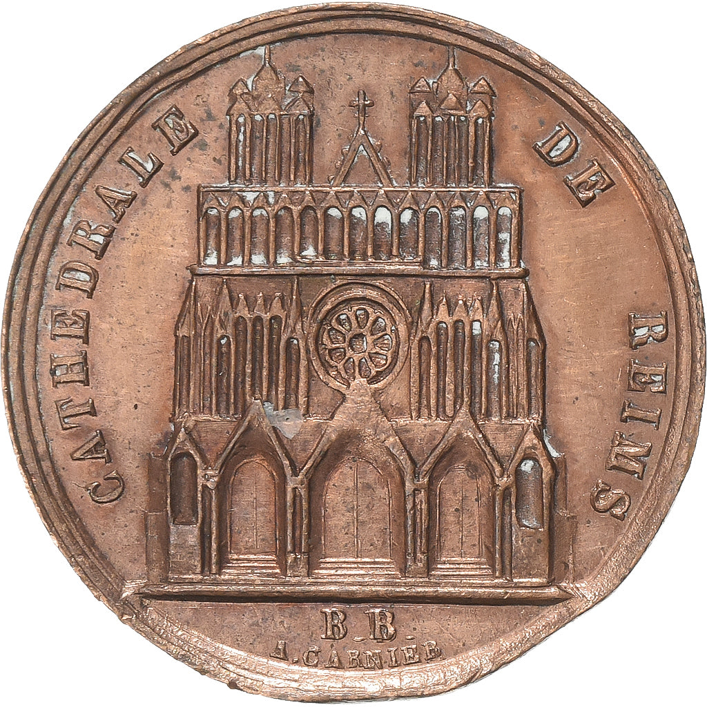 Frankreich, Medaille, Cathédrale de Reims, Kupfer, Garnier, SS+