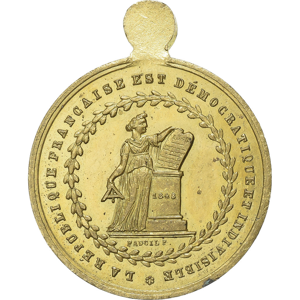 France, Medal, Formation du Gouvernement Provisoire et du Maire de Paris, 1848