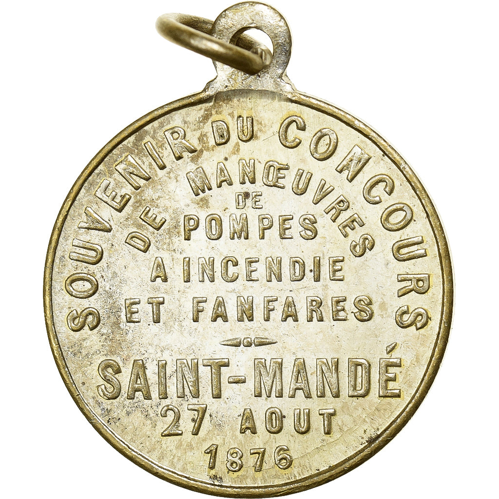 Frankreich, Medaille, Concours de Pompes à Incendie, Saint-Mandé, 1876