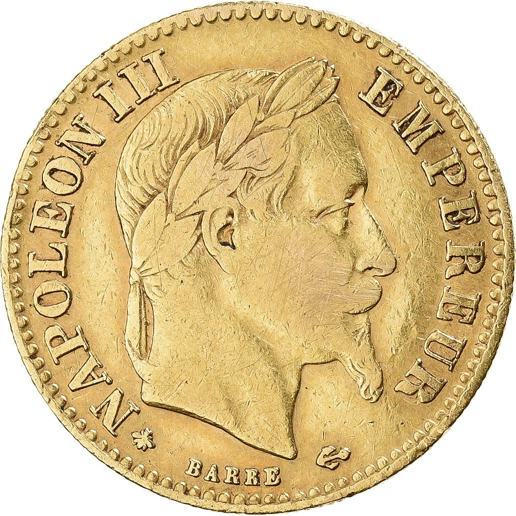 Frankreich, Napoleon III, 10 Francs, Napoléon III, 1863, Paris, Gold, S+
