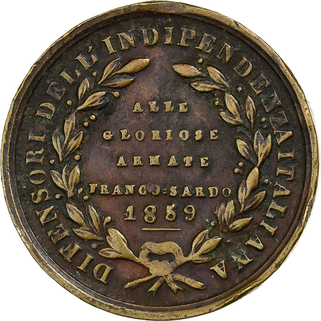 France, Medal, Alliance Franco-sarde pour l'Indépendance Italienne, 1859