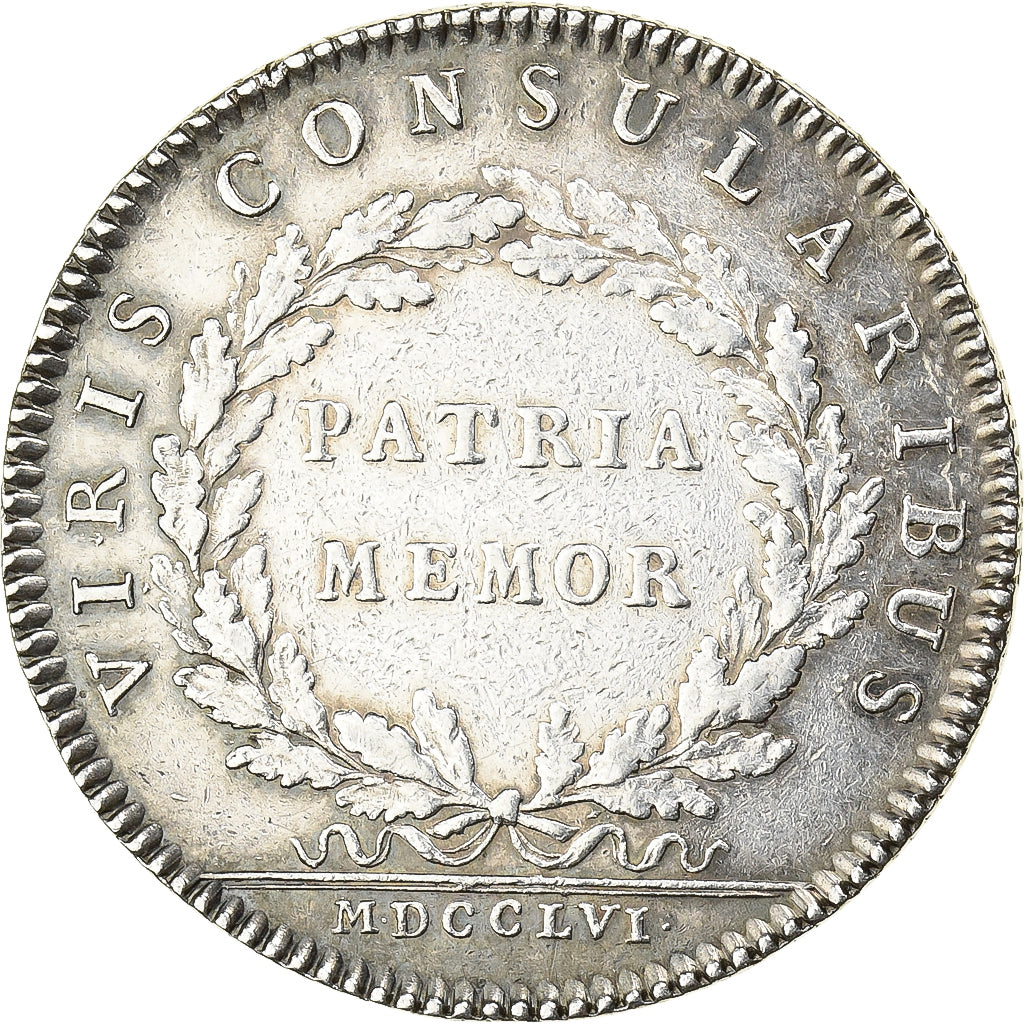 France, Token, Lyon, pour les ex-consuls, 1756, Silver, EF(40-45)