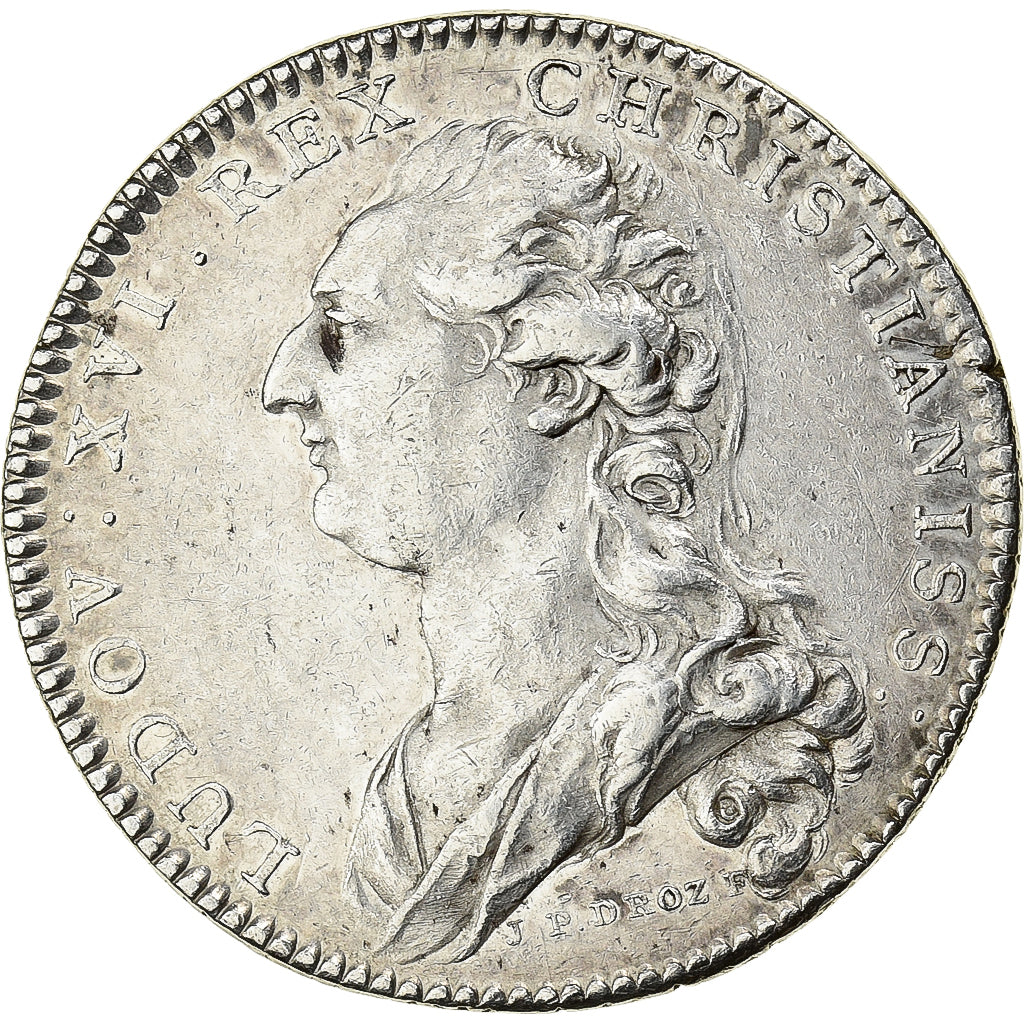 Francja, Token, 1780, Srebro, AU(50-53), Feuardent:10997