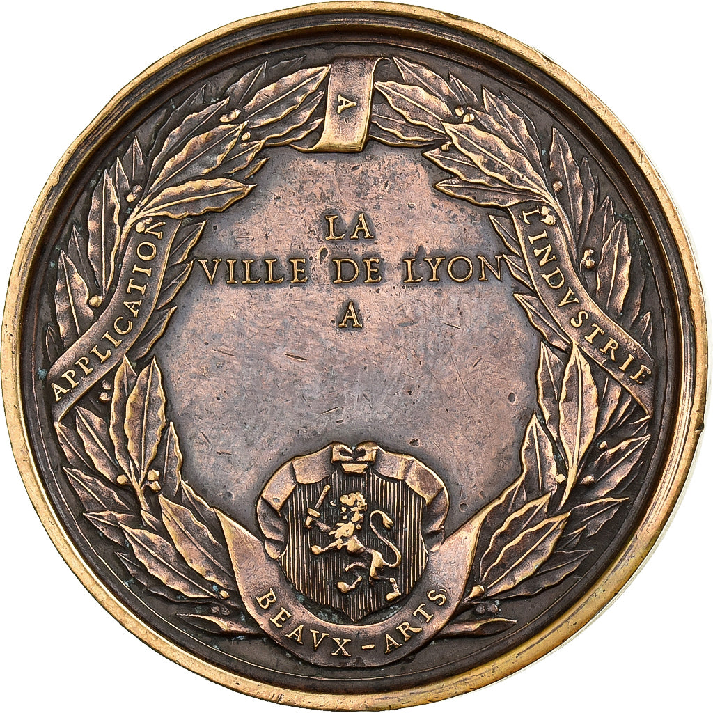 Francja, medal, Ecole des Beaux-Arts de Lyon, Miedź, Poncet, AU(50-53)