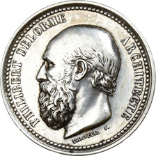 France, Medal, Philibert Delorme, Architecte, Lyon, 1909, Silver, Dantzell