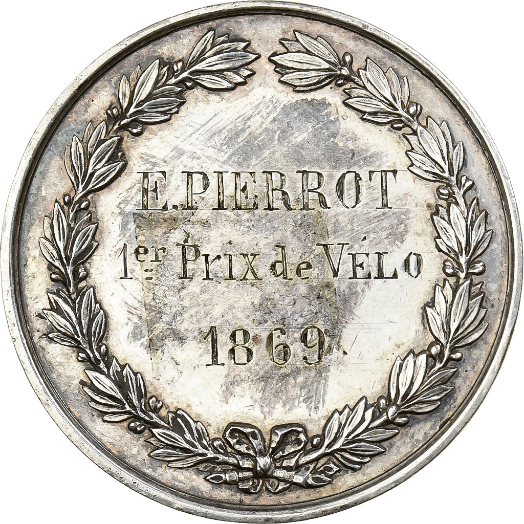 Francia, medalla, Commission des Fêtes de Sainte Anne, 1er Prix de Vélo, 1869
