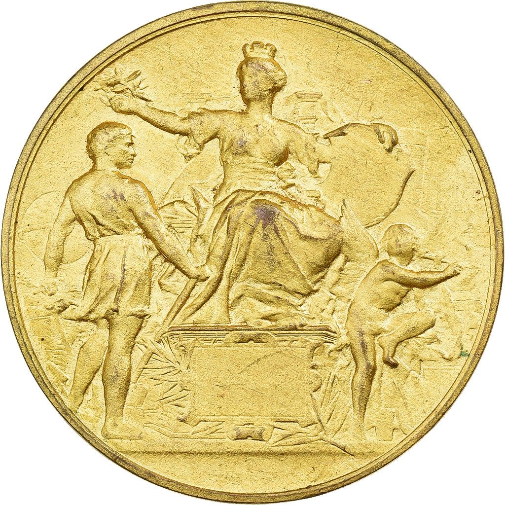 Frankreich, Medaille, Offert par la Dépêche de Lyon, Gilt Bronze, SS