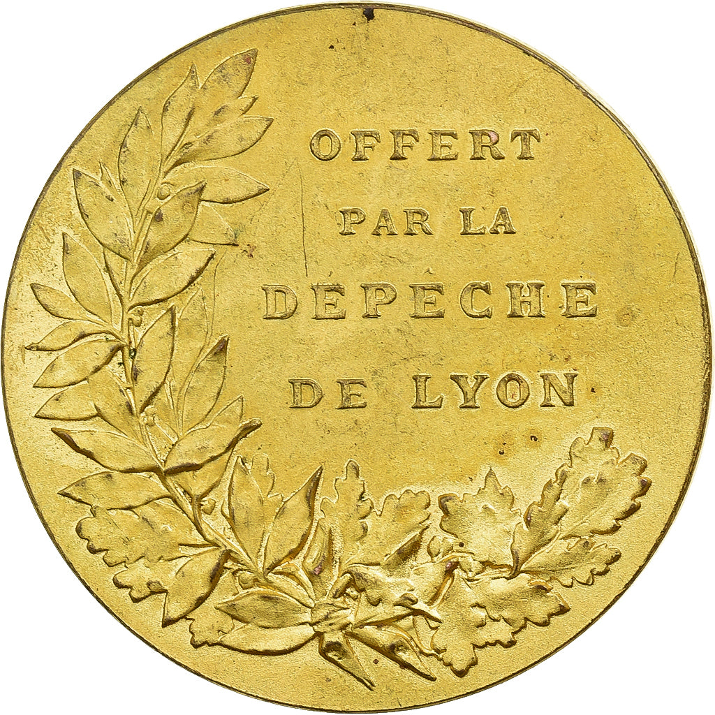 Frankreich, Medaille, Offert par la Dépêche de Lyon, Gilt Bronze, SS