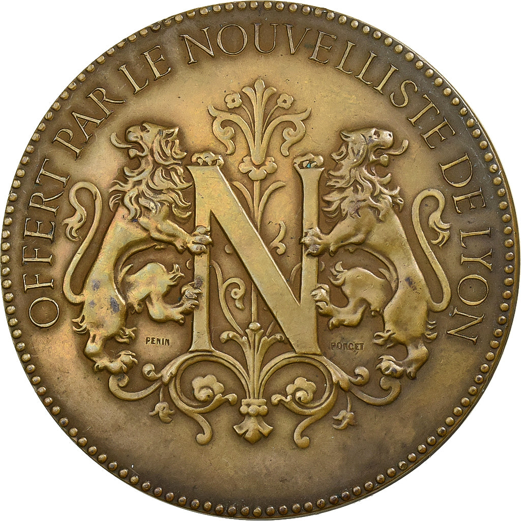 Francia, medaglia, Offert par le Nouvelliste de Lyon, Bronzo, Poncet, BB