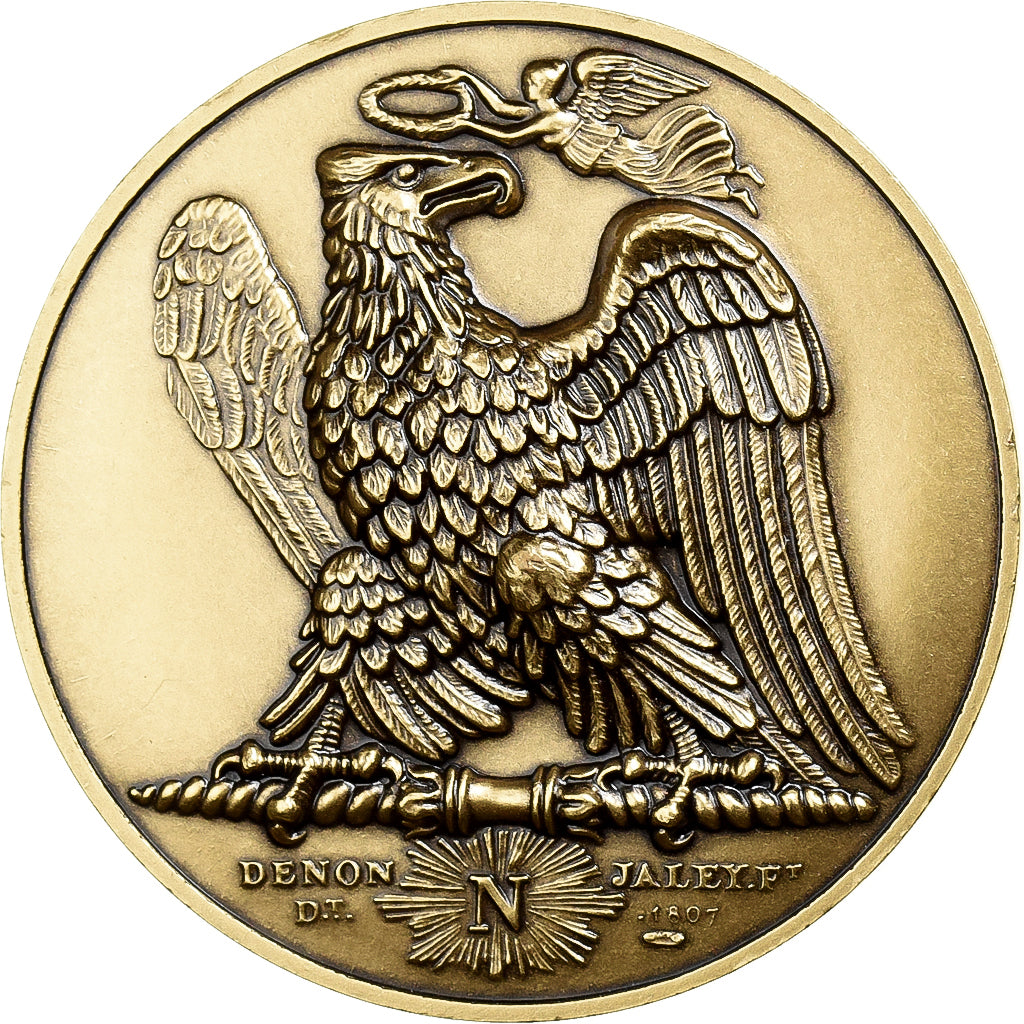 France, Medal, Napoléon Ier, Le Sénat, Le Peuple, Gilt Bronze, Denon