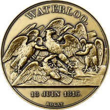 France, Medal, Napoléon Ier, Bataille de Waterloo (1815), Gilt Bronze, Denon