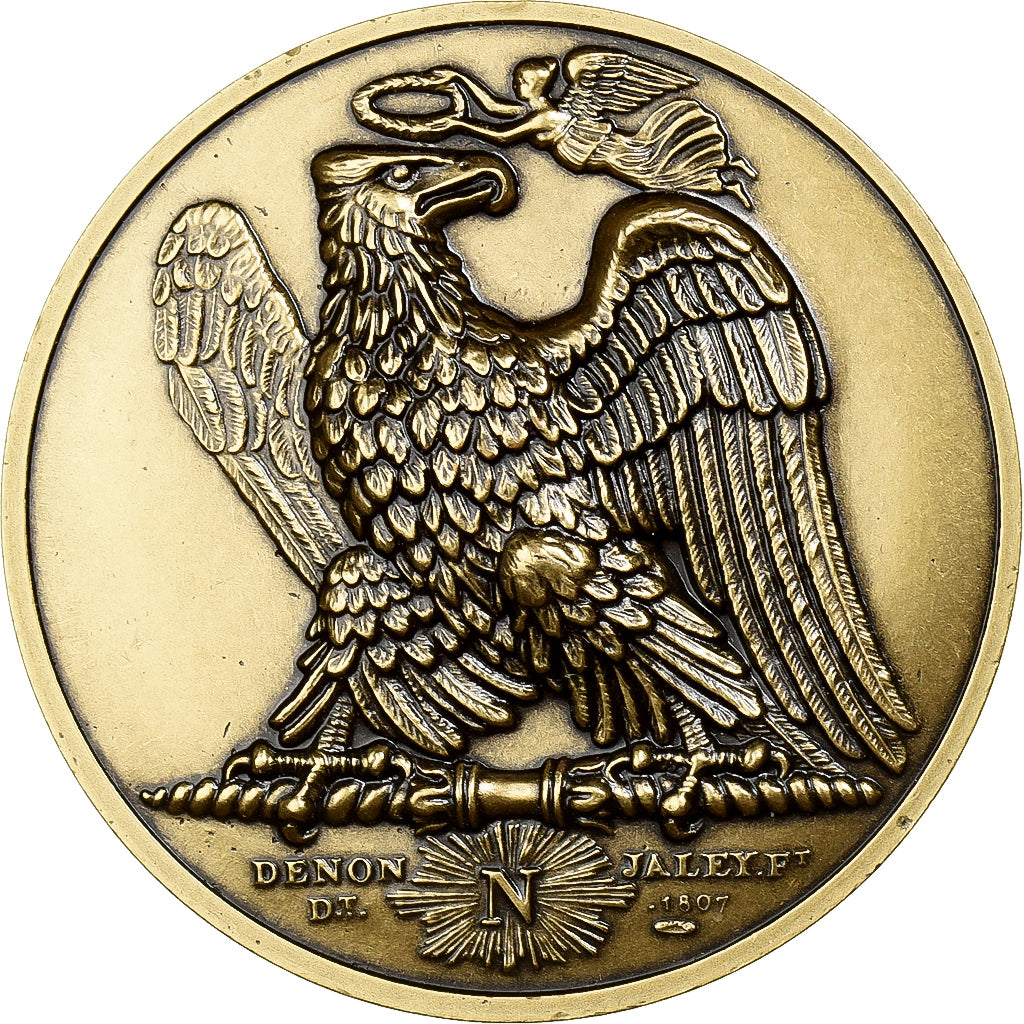 France, Medal, Napoléon Ier, Bataille de Waterloo (1815), Gilt Bronze, Denon