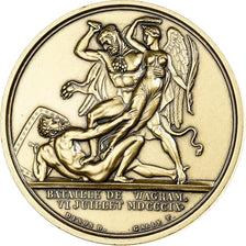 France, Medal, Napoléon Ier, Bataille de Wagram (1809), Gilt Bronze, Denon