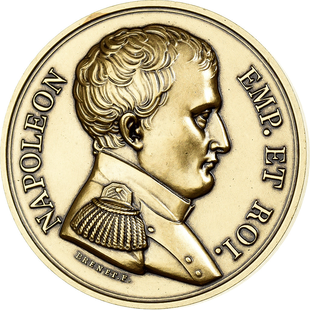 Francja, medal, Napoléon Ier, Empereur, Brązowy, Denon, Ponowne bicie, MS(63)