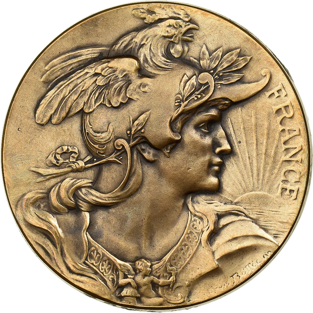 Francia, medalla, IVème Fête de Tir de Lyon, 1904, Bronce, Bottée, EBC
