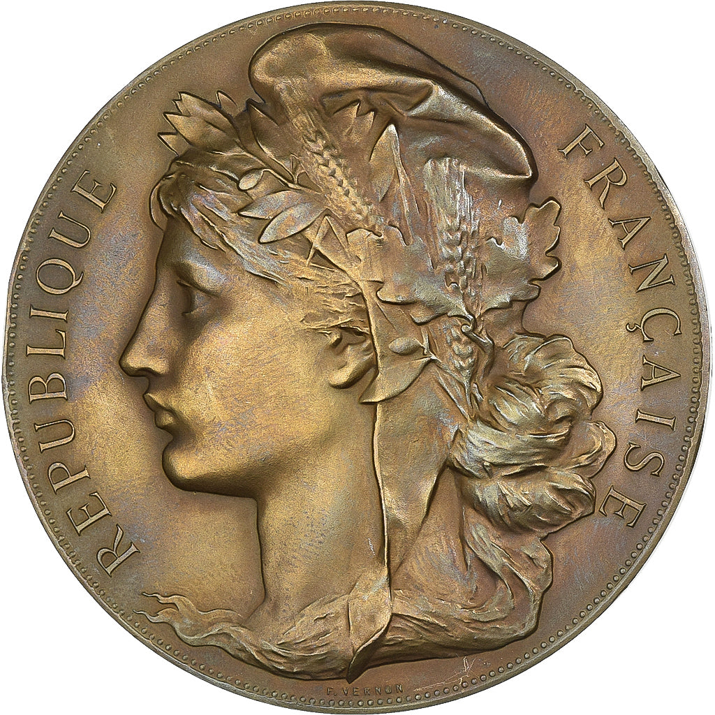 Francia, medalla, Caisse des Ecoles du XIXème Arrondissement de Paris, 1915