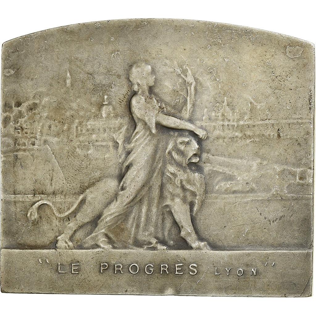 Frankreich, Medaille, Le Progrès, Lyon, Silvered bronze, Blin, SS