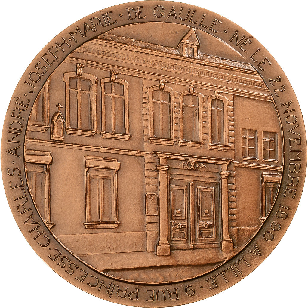 Francia, medaglia, Charles De Gaulle, 1979, Bronzo, FDC