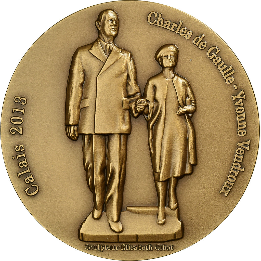 France, Medal, Monument Charles de Gaulle, 2013, Bronze, MS(65-70)