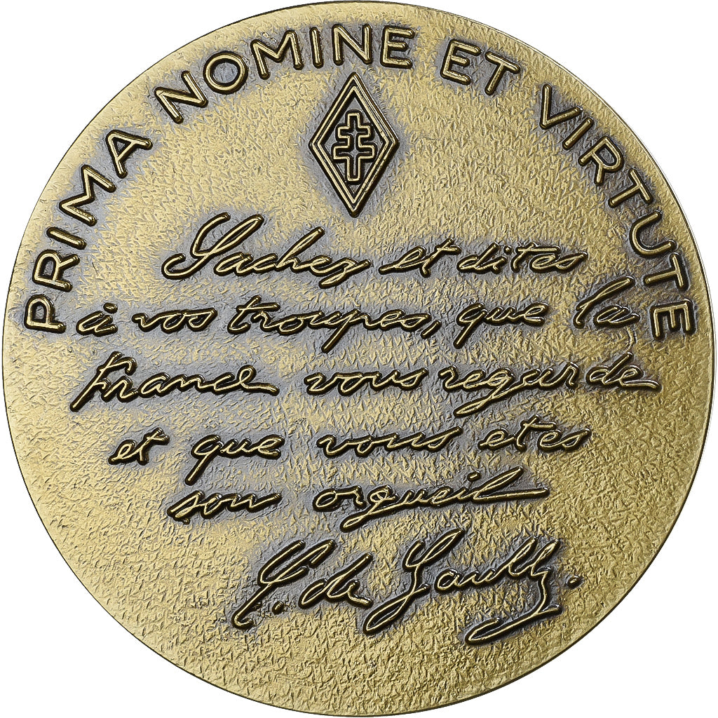 Francia, medaglia, Cinquantenaire de Bir-Hakeim, 1992, Bronzo, Pradeilhes, FDC