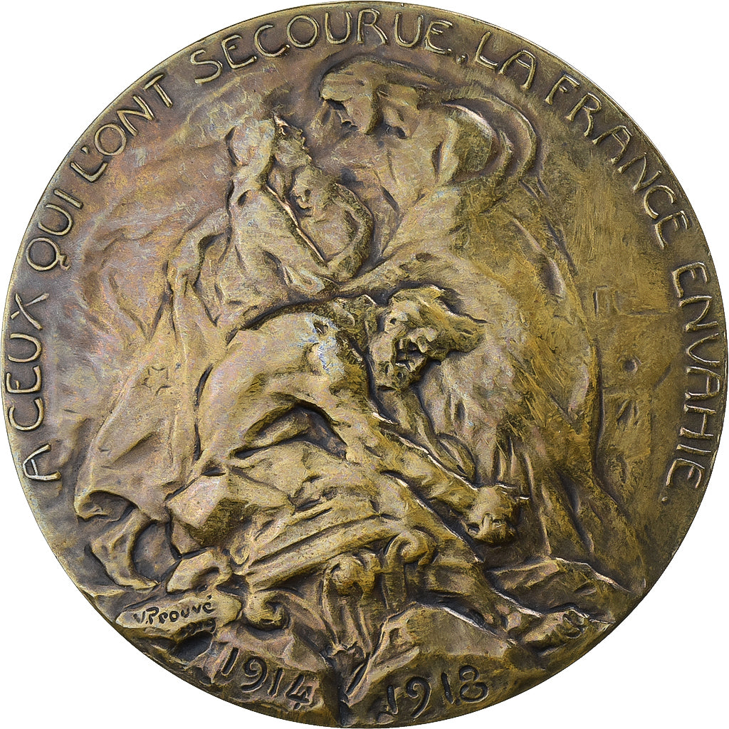 Francia, medaglia, La France envahie, Comité d’alimentation du Nord de la