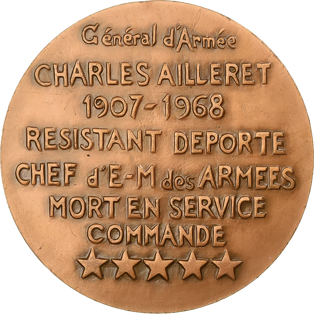 Frankreich, Medaille, Général Charles Ailleret, 1968, Kupfer, UNZ