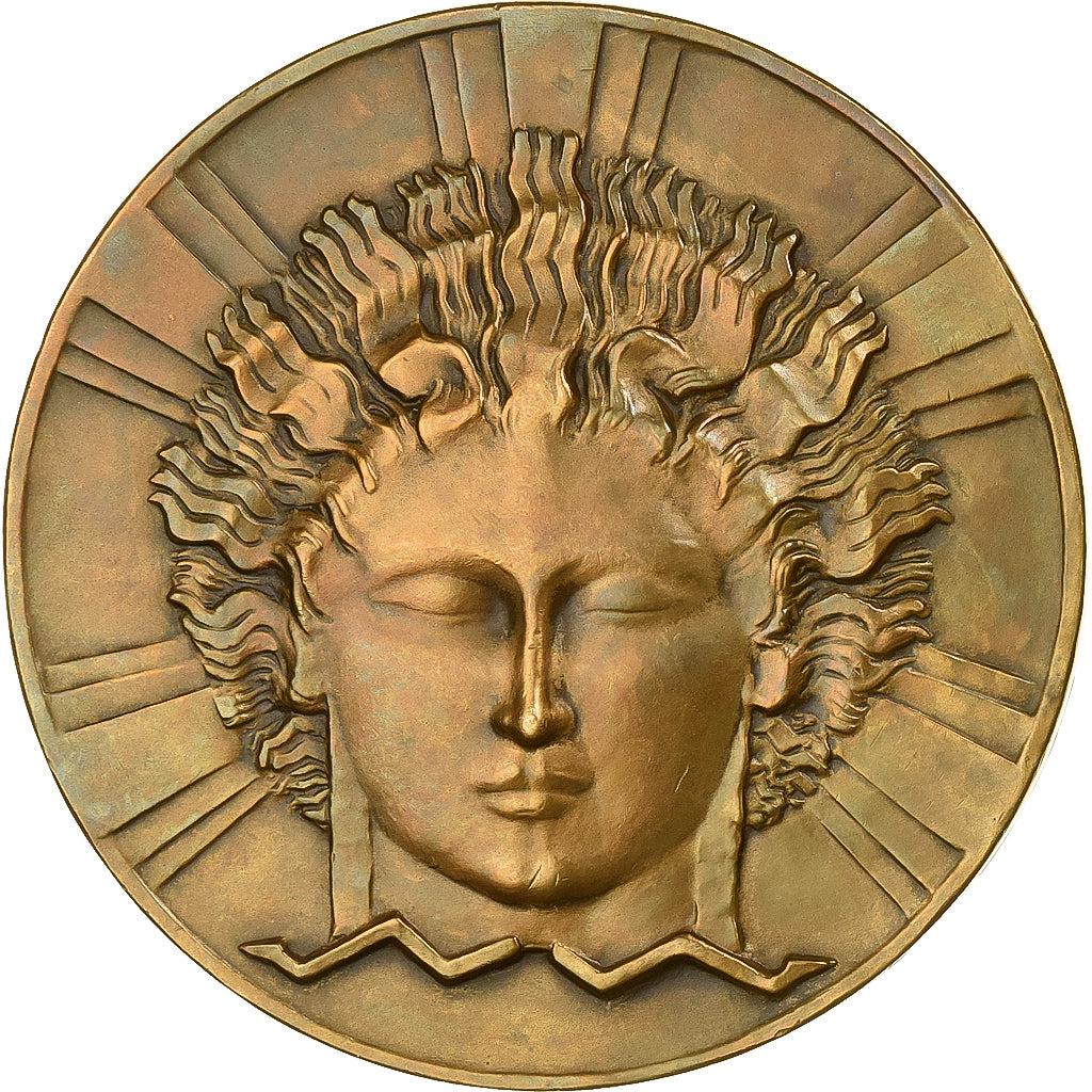 Francia, medaglia, L’Électricité et Paris, 1907, Bronzo, Dammann, BB+