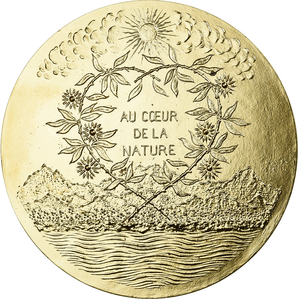 França, medalha, Voeux, Au coeur de la Nature, 1982, Bronze Florentin, Lay