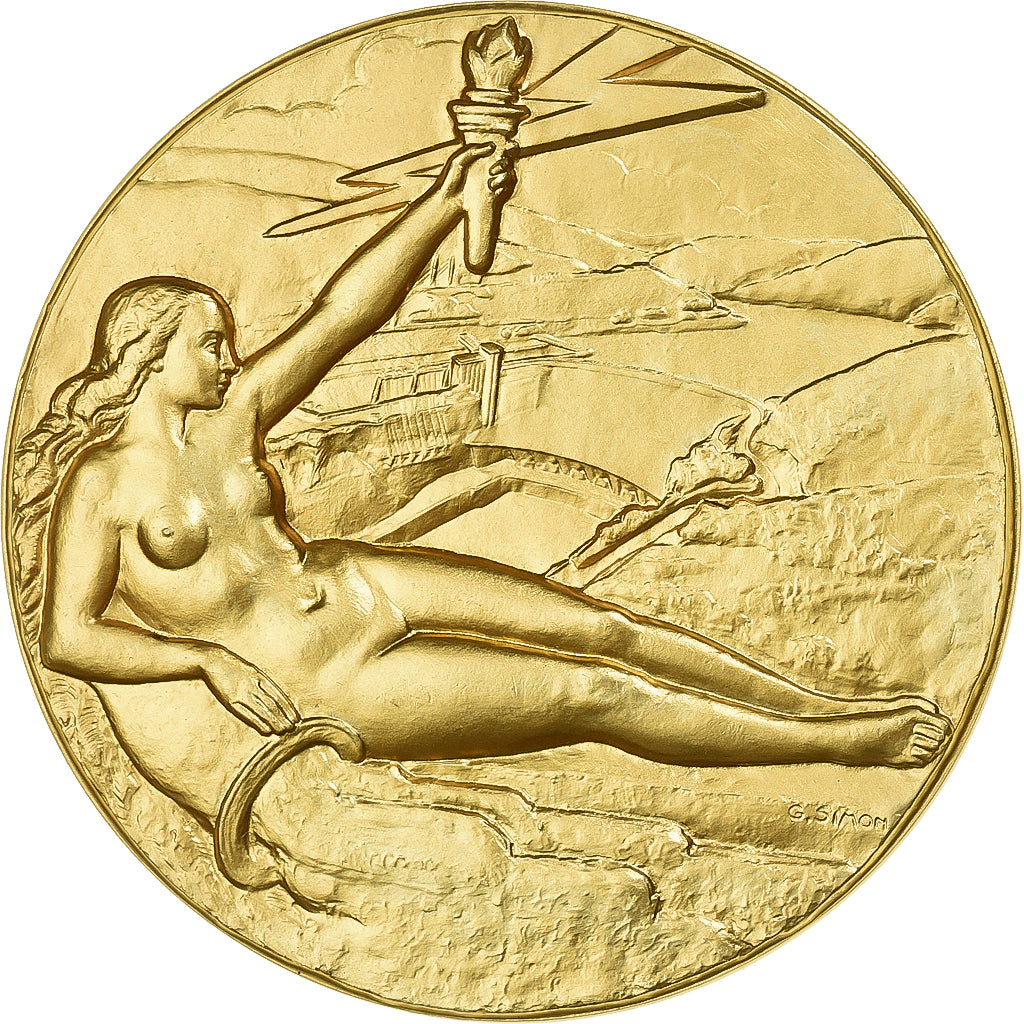 Frankreich, Medaille, La Compagnie d'Electricité de Strasbourg, Vermeil, Simon
